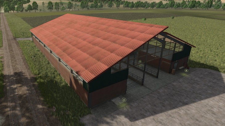 FS25 - Modern Cow Stable V1.0.0.1