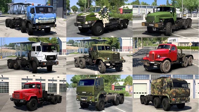 ETS2 – Russian Off-Road Trucks Mod Pack V1.0