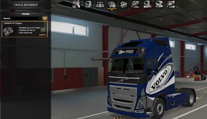 ETS2 - 1 Million HP Engine for All Trucks
