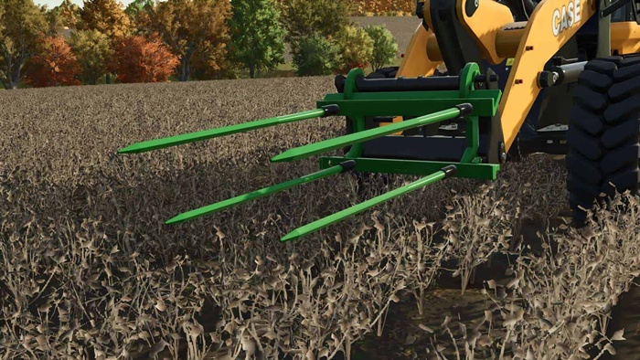 FS25 - Round Cotton Module Spear For Wheel Loaders V1.0