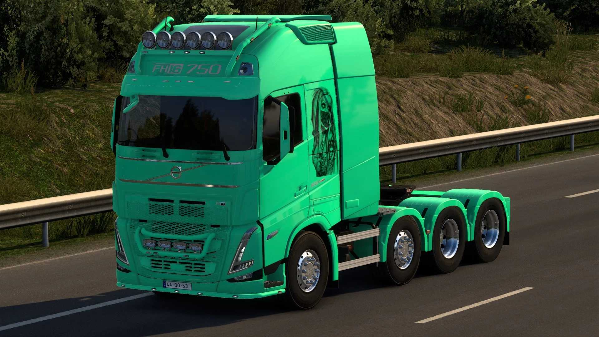 ETS2 - Woman with A Mask Volvo FH5 Skin V1.0