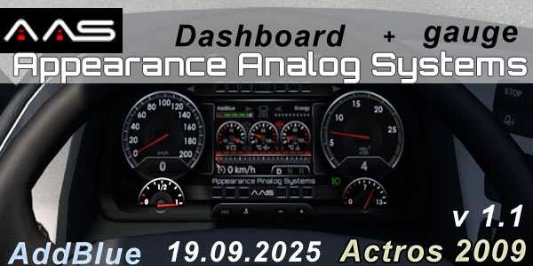 ETS2 – AAS Dashboard V1.1 Actros 2009