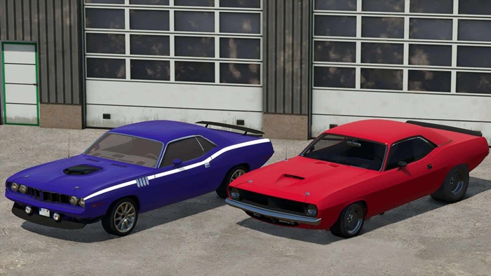 FS25 - 1971 Plymoth Cuda & 1974 Plymoth Barracuda Drag V1.0