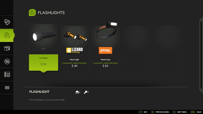 FS25 - Flashlights Hands-Free V1.0