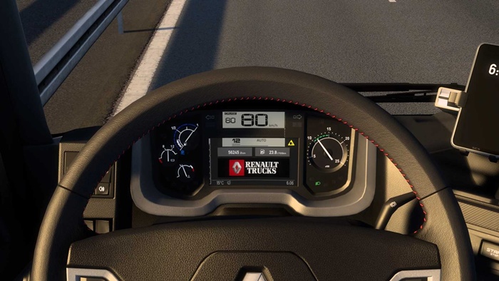 ETS2 - Renault Range T Improved Dashboard V2.0
