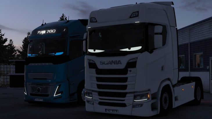 ETS2 - Animated LED Window Eyes V1.3
