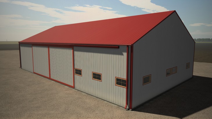 FS25 - Shed With Double Slides V1.0