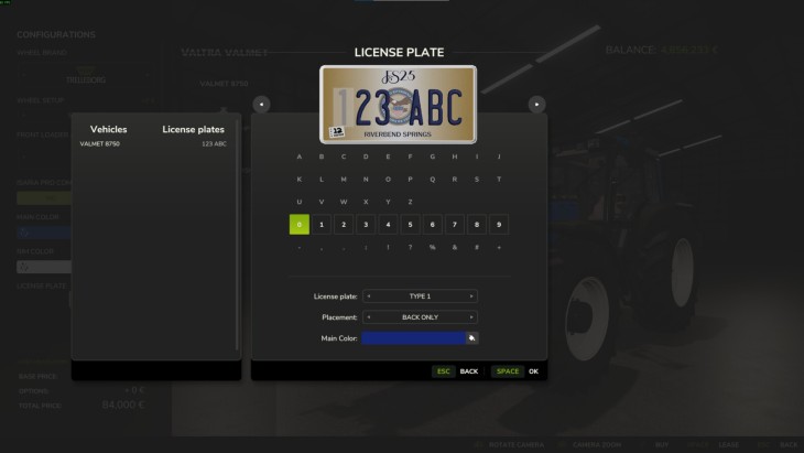 FS25 - License Plate Manager V1.0
