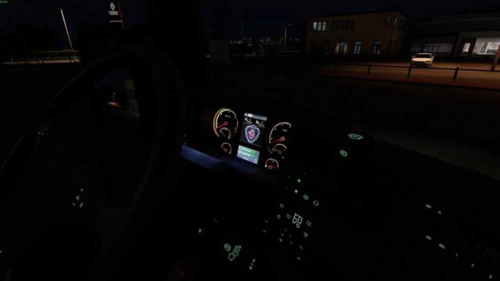 ETS2 - Dashboard Lights & Blue and White Interior Light V1.0