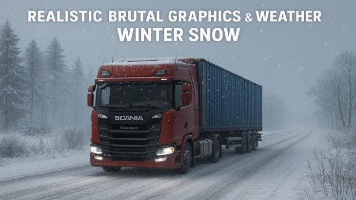 ETS2 - Realistic Brutal Graphics & Weather Winter Snow V2.2