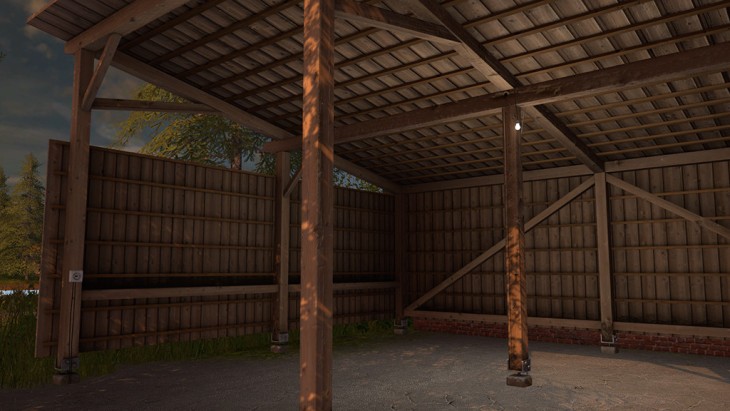 FS17 - Placeable Woodshed With Light V1.0