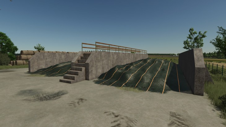 FS25 - Double Bunker Silo V1.0