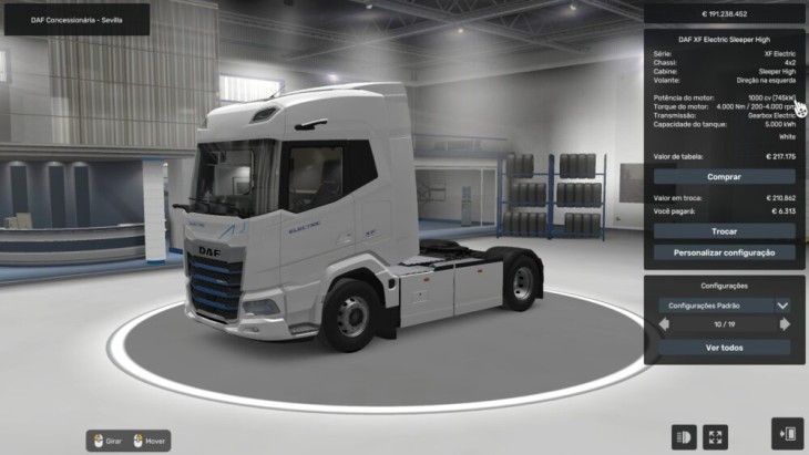 ETS2 - Paccar EX-D2 1000 DAF XF Electric V1.56
