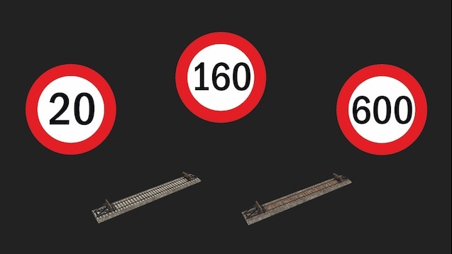 Transport Fever 2 - Speed Limited Tracks + Modules
