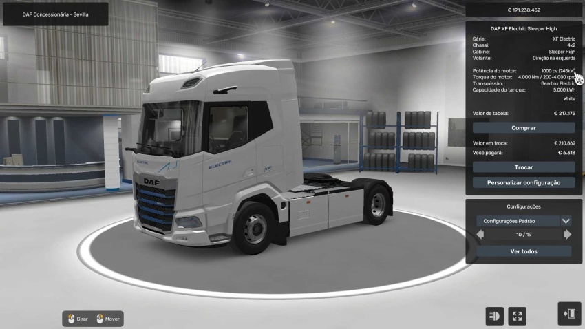 ETS2 - Paccar EX-D2 1000 Daf XF Electric V1.57