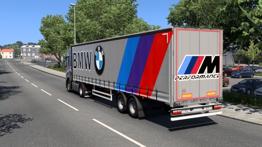 ETS2 - BMW Trailer Skin and Mudflaps V2.0