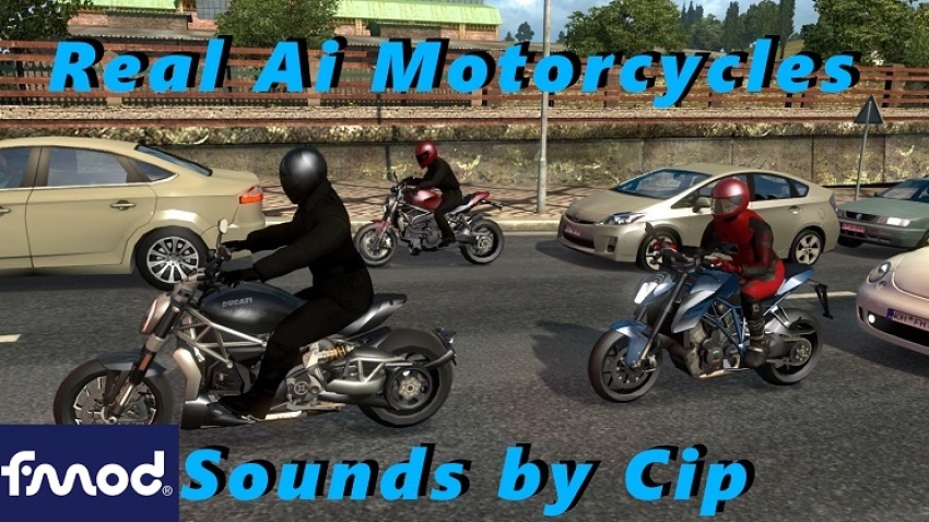 ETS2 - Real Ai Motorcycles Sounds (Addon to Motorcycles Pack V6.5)