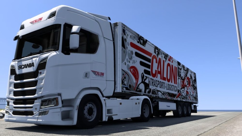 ETS2 -  Scania S + Krone Cool Liner Caloni Logistic Combo Skin V1.56