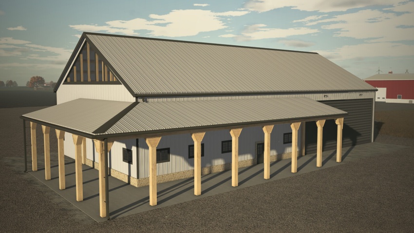 FS25 - Shed With Patio V1.0
