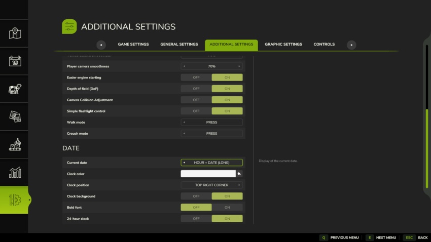 FS25 - Additional Game Settings V1.0.0.5