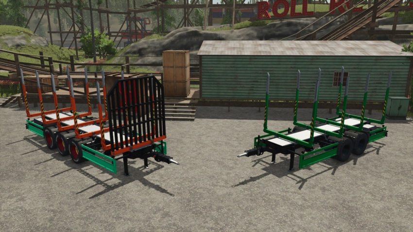 FS25 - Lizard Short Wood Trailer Pack V1.0
