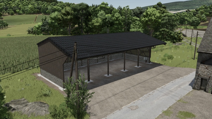 FS25 - Constructible Wood Shed V1.0