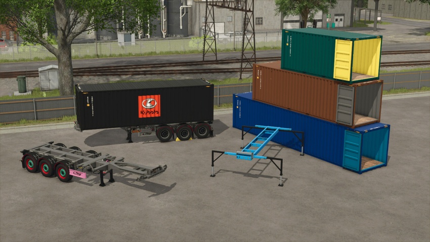 FS25 - Fliegl Shipping Container Pack V1.0
