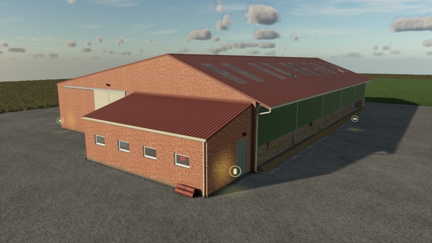 FS25 - Cowshed With Garage V1.0