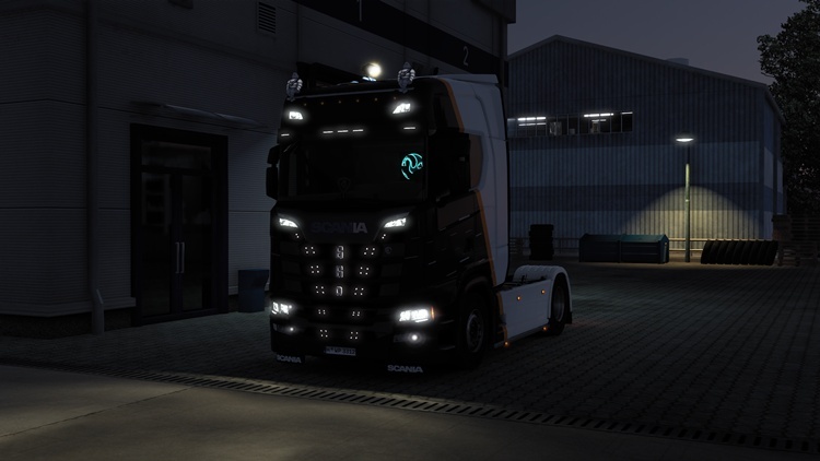 Scania S Italian Style Led Orange and White + Grilles V1.57