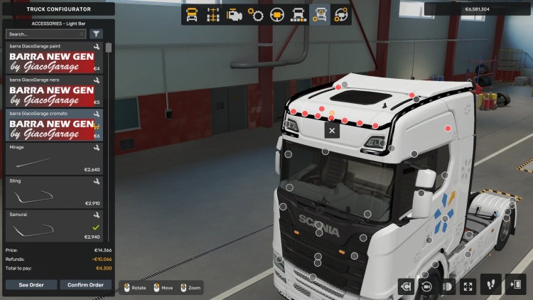 Scania S New Gen Bar on the Roof V1.57