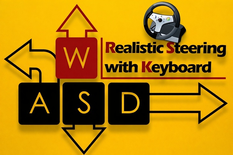 Realistic Steering with Keyboard V1.58