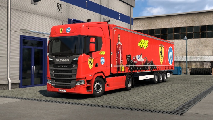 Scania S and Krone Profiliner Ferrari Skin V1.0