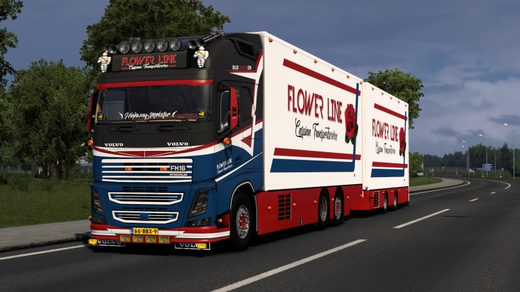 Volvo FH16 Tandem Flower Line Truck V4.0