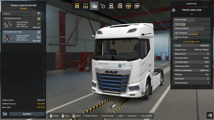 Daf Xf Electric Paccar Ex-D2 1000 HP Engine V1.58