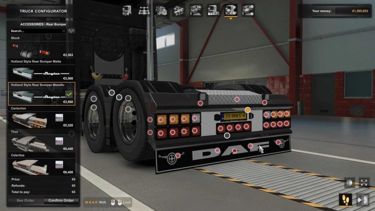 DAF XF Holland Style Rear Bumper V1.59