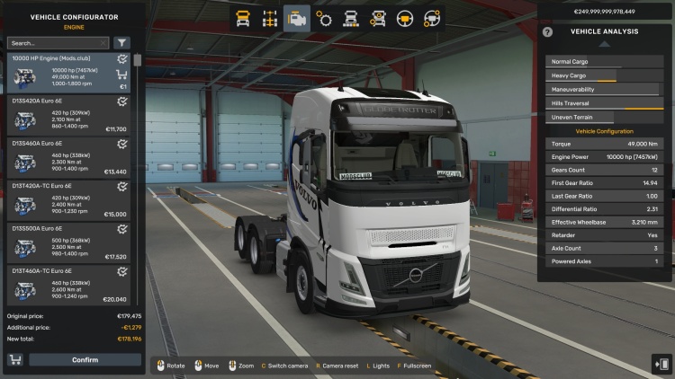 10000 HP Engine for All Trucks V1.0