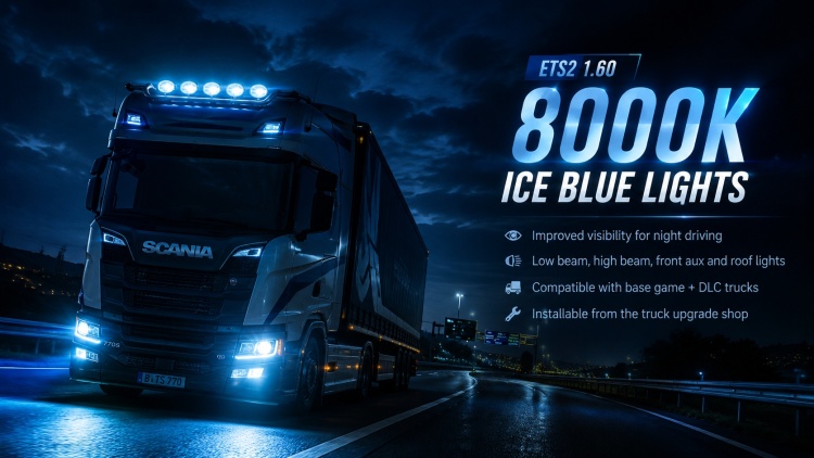8000K Ice Blue Lights for All Trucks V1.0.2