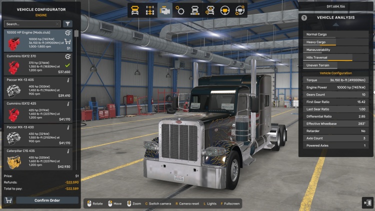 10000 HP Engine for All Trucks V1.0