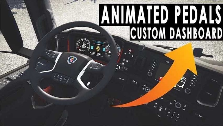 Animated Steering Wheel, Pedals + Custom Dashboard V1.60