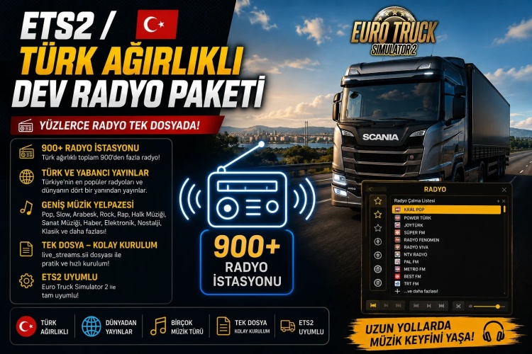 Turkish Focused Mega Radio Pack (900+ Radio Stations)