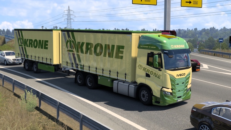 Iveco S-Way Krone Tandem Traffic Skin Pack