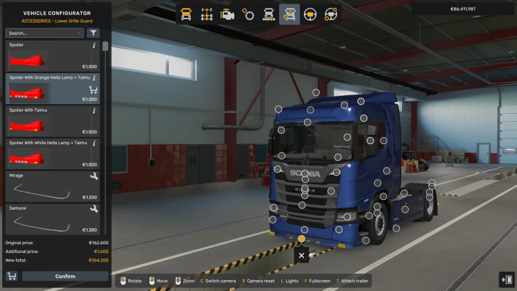 Scania Next Gen S/R Painted Bumper Spoiler V1.60