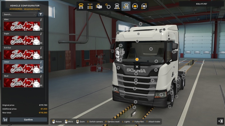 Windscreens Decal Scania S & R 2016 V1.60