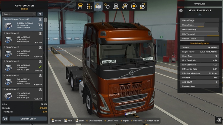 All Trucks 8000 HP Engine V1.0