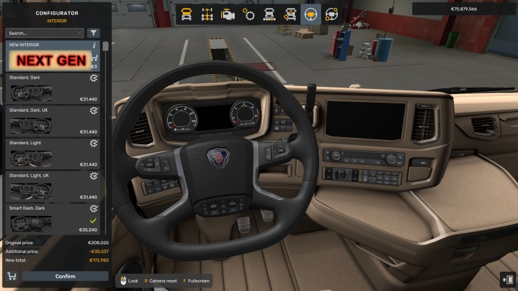 Scania S/R Next Gen V8 Interior V1.61