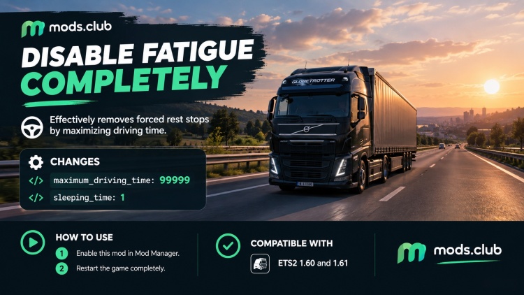 Disable Fatigue Completely V1.0