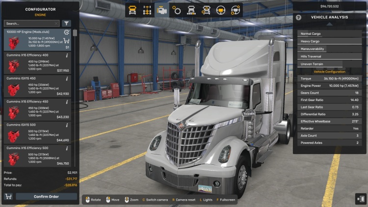 All Trucks 10000 HP Engine V1.0