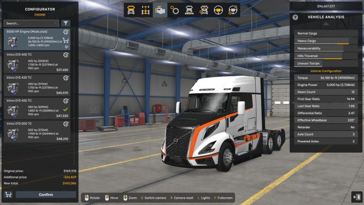 All Trucks 5000 HP Engine V1.0