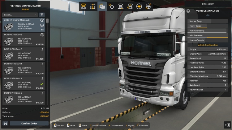 All Trucks 3000 HP Engine V1.0