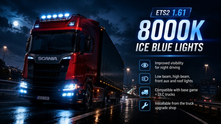 8000K Ice Blue Lights for All Trucks V1.1